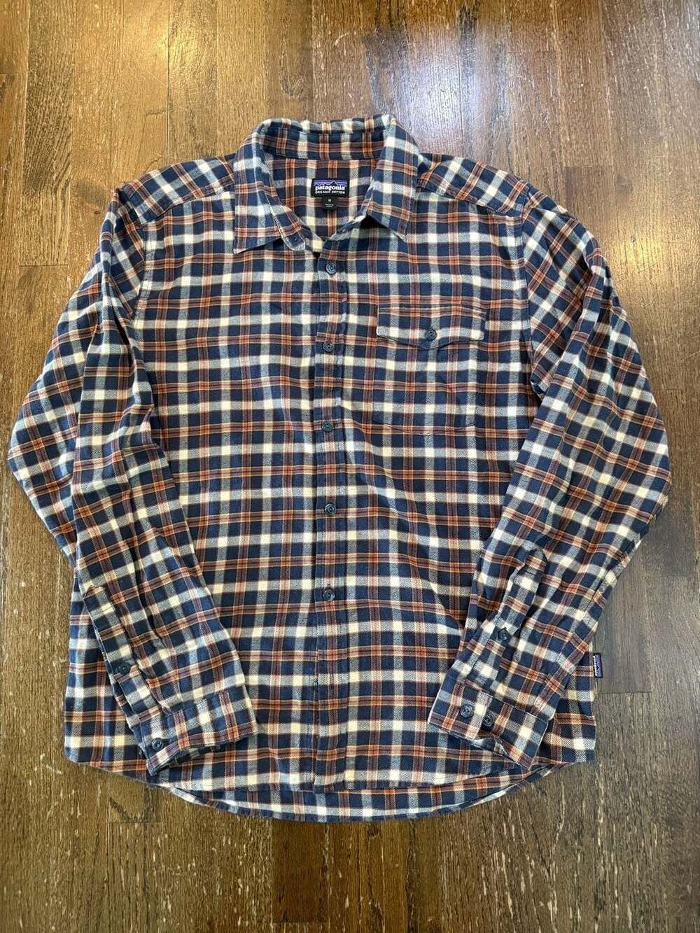 Patagonia Organic Cotton Plaid Flannel Shirt Men's Size M